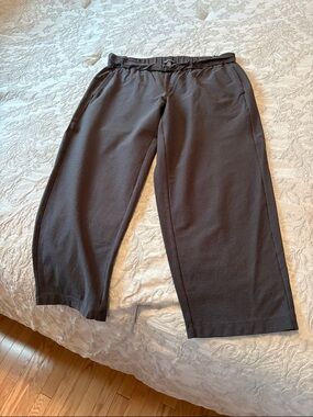 Eileen Fisher Dark Grey Relaxed Capri Pants